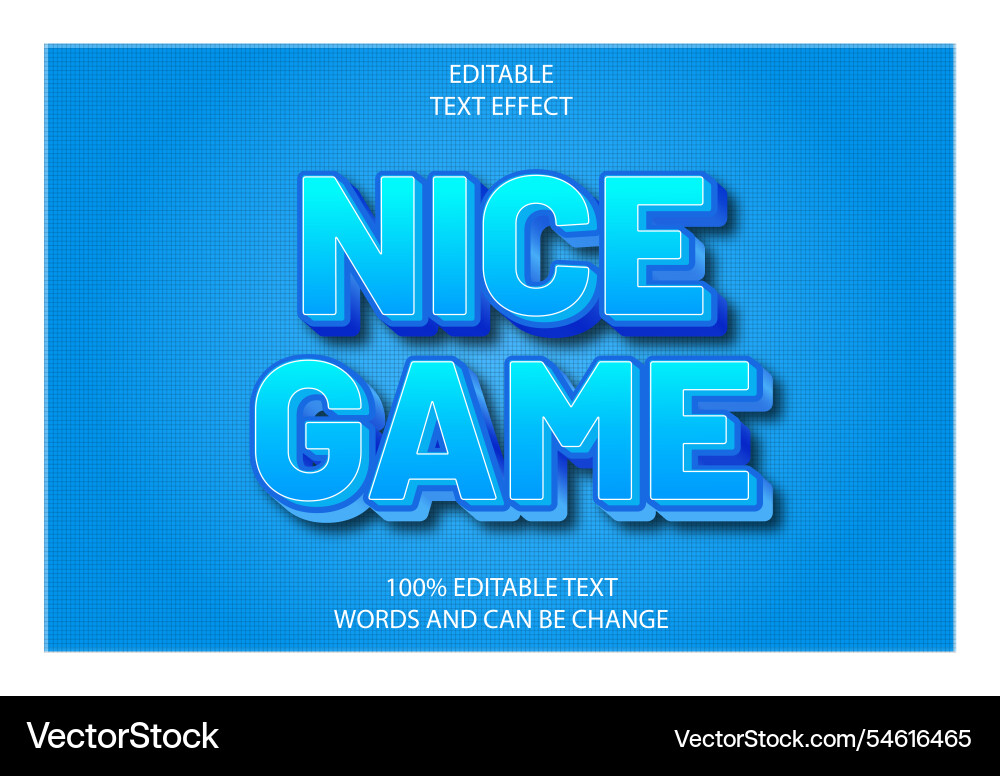 Editable text effect 3d emboss modern style Vector Image