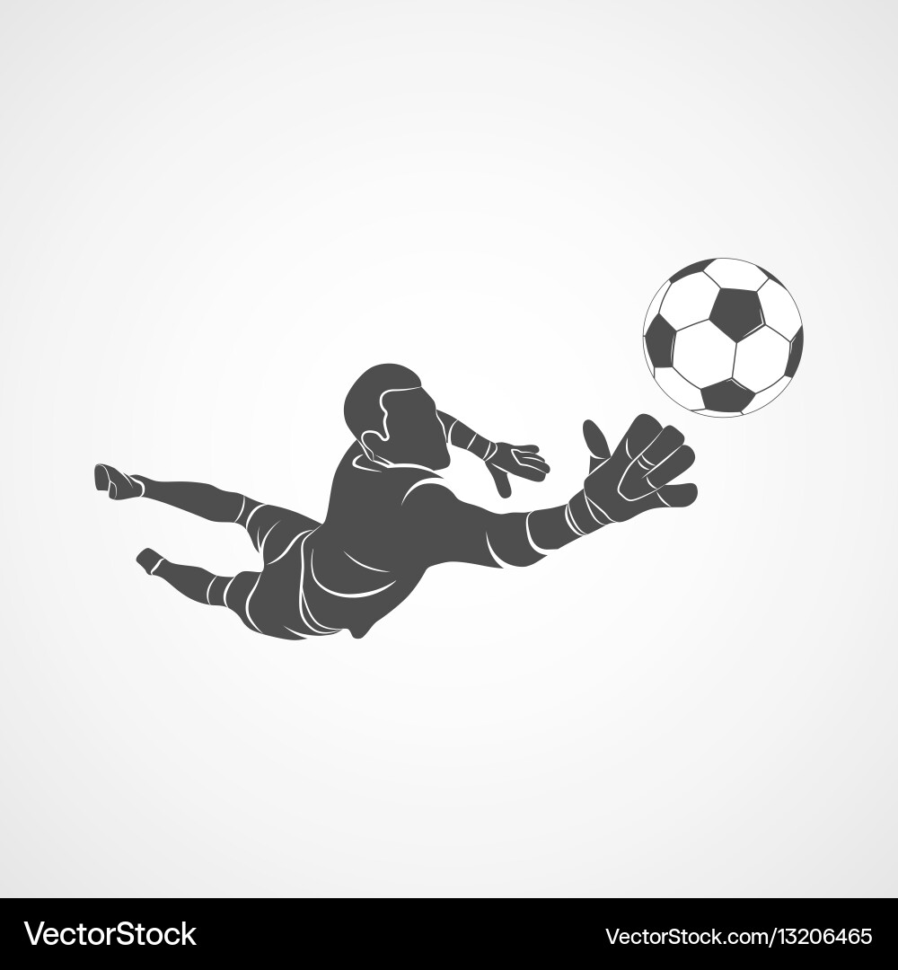 Goalkeeper ball icon Royalty Free Vector Image