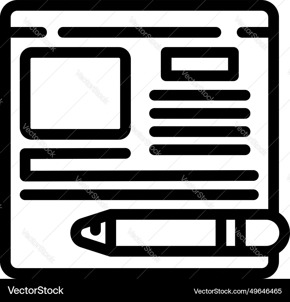 Program implementation script icon outline vector image