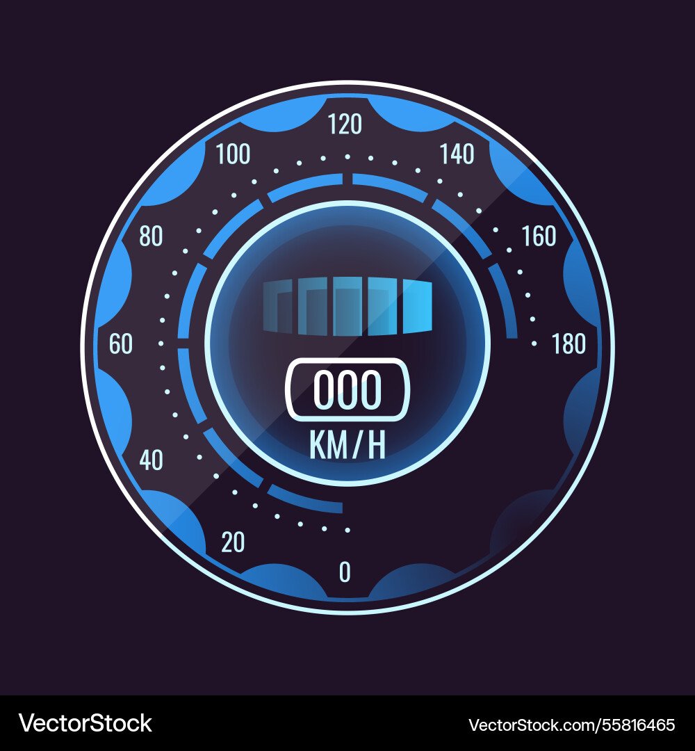 Speedometer zero speed indication dashboard Vector Image