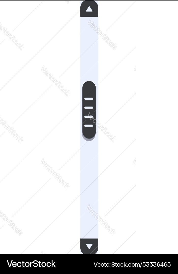 Vertical scroll bar with buttons for scrolling vector image