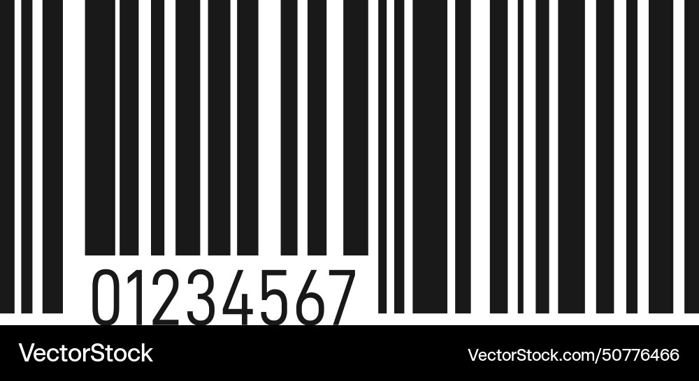 Barcode template with digits retail code Barcode template with digits retail code Vector Image