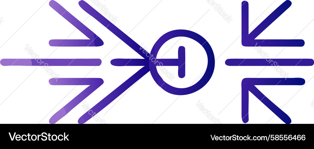 Converging Data Point Icon Vector Image