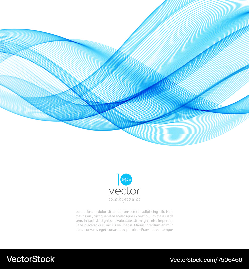 Smooth Blue Wave Motion Background Vector Image