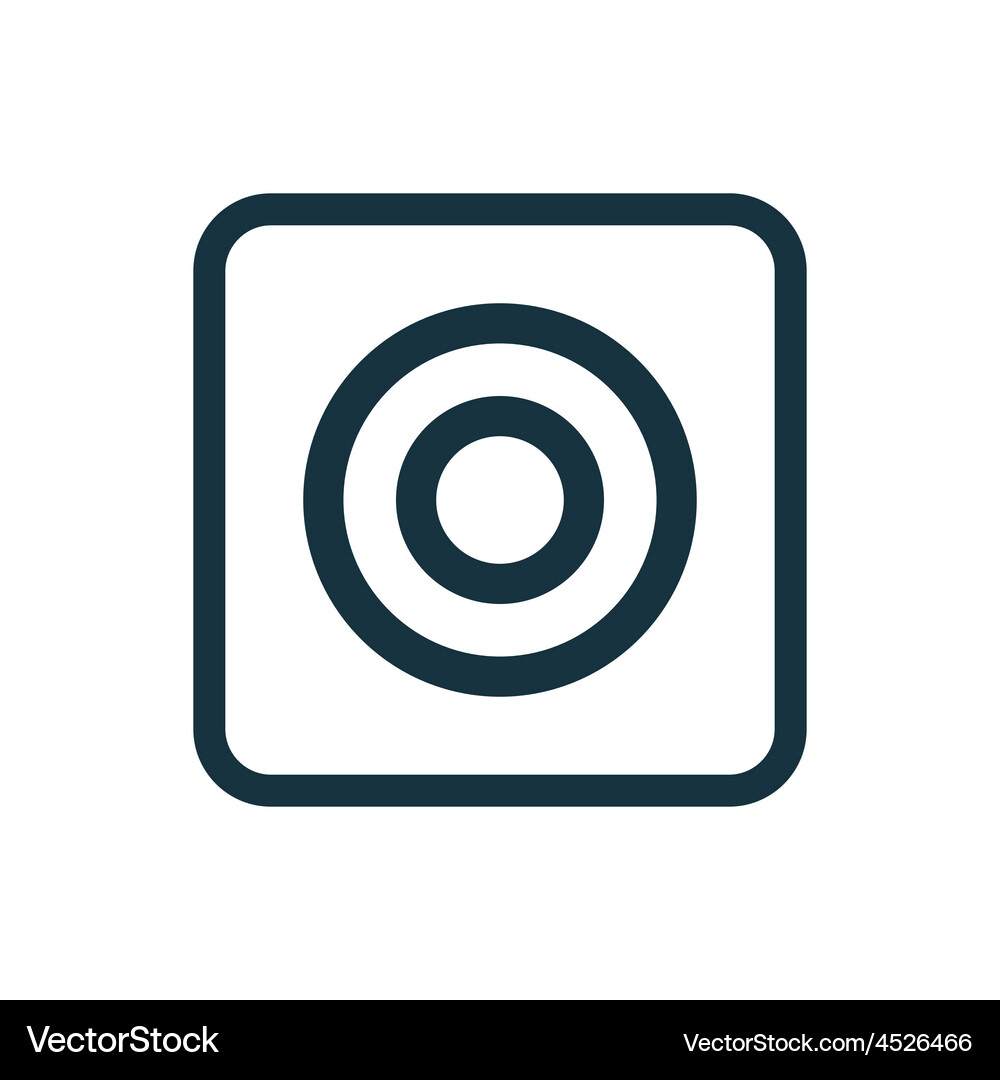 Target icon rounded squares button Vector Image