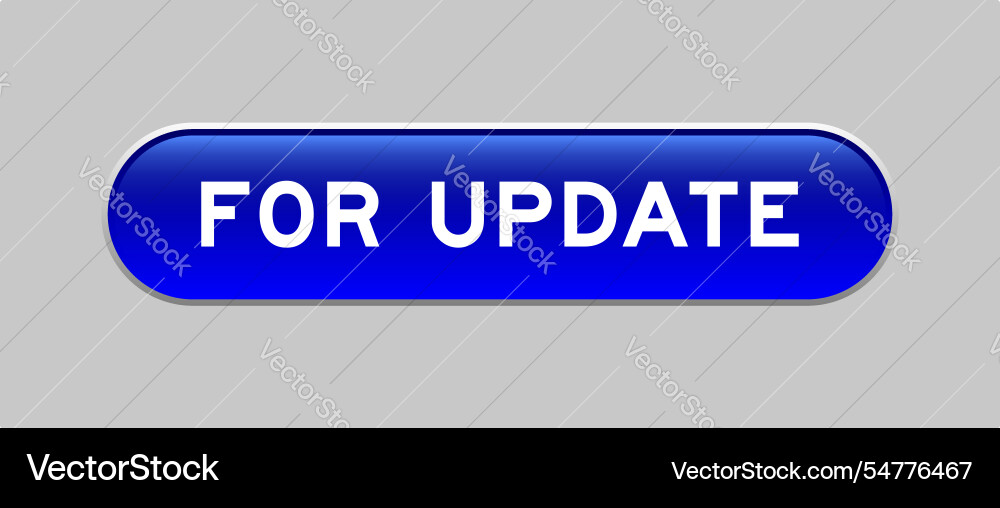 Blue color capsule shape button with word Blue color capsule shape button with word vector image