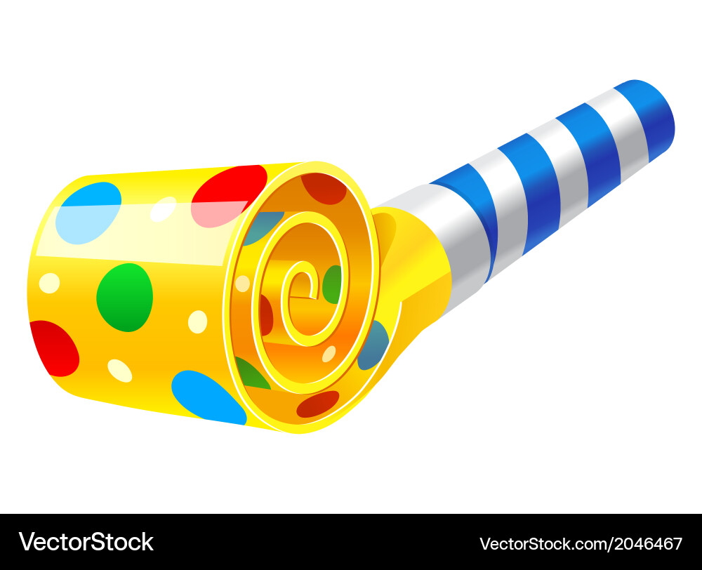 Colorful Party Horn vector image