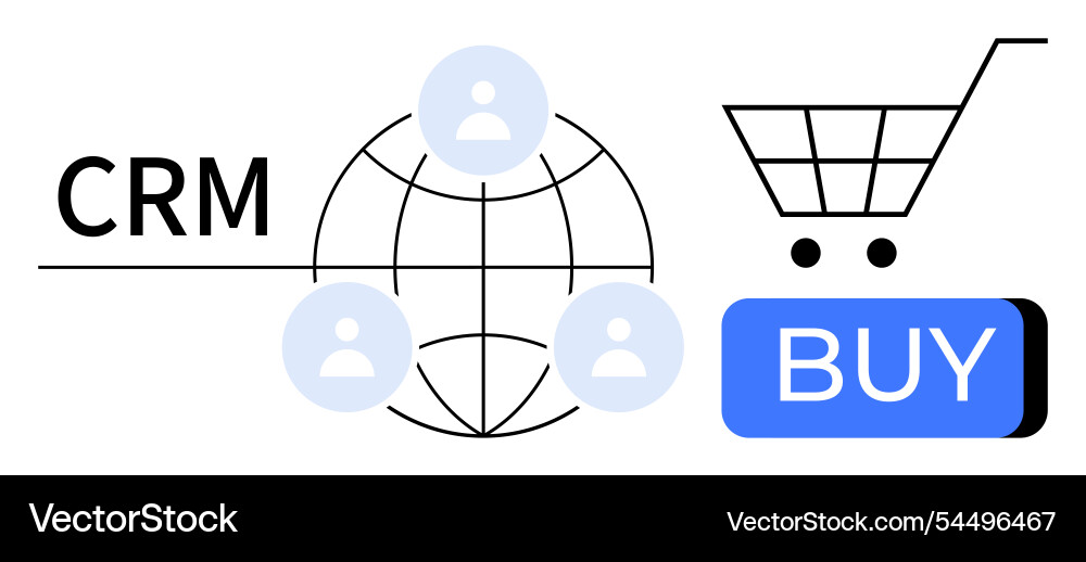 Crm integration with e-commerce for enhanced Vector Image