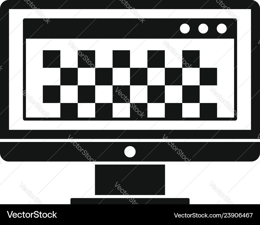 Desktop computer photo redaction icon simple Desktop computer photo redaction icon simple vector image