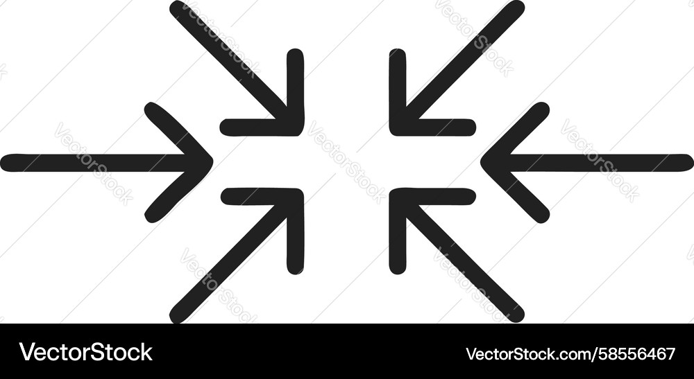 Diverging Arrows - Split Path Icon Vector Image