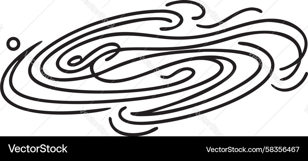 Dynamic Flow Swirl Motion Vector Image