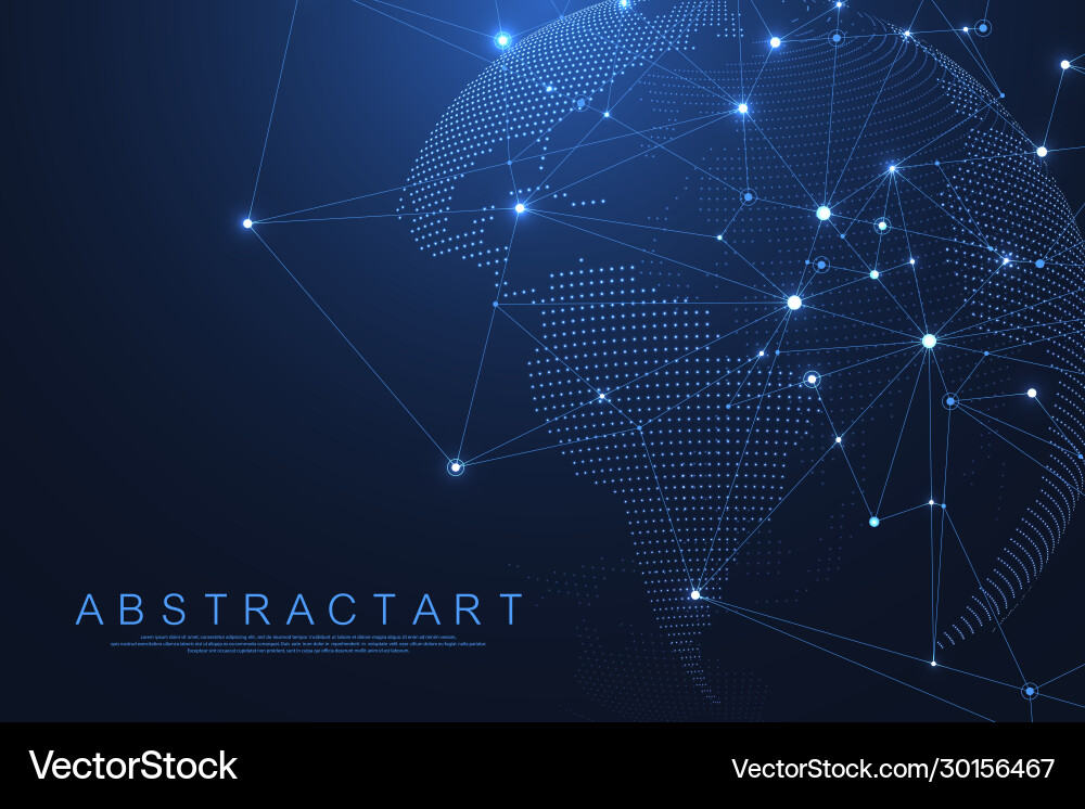 Global network connection concept big data Global network connection concept big data vector image
