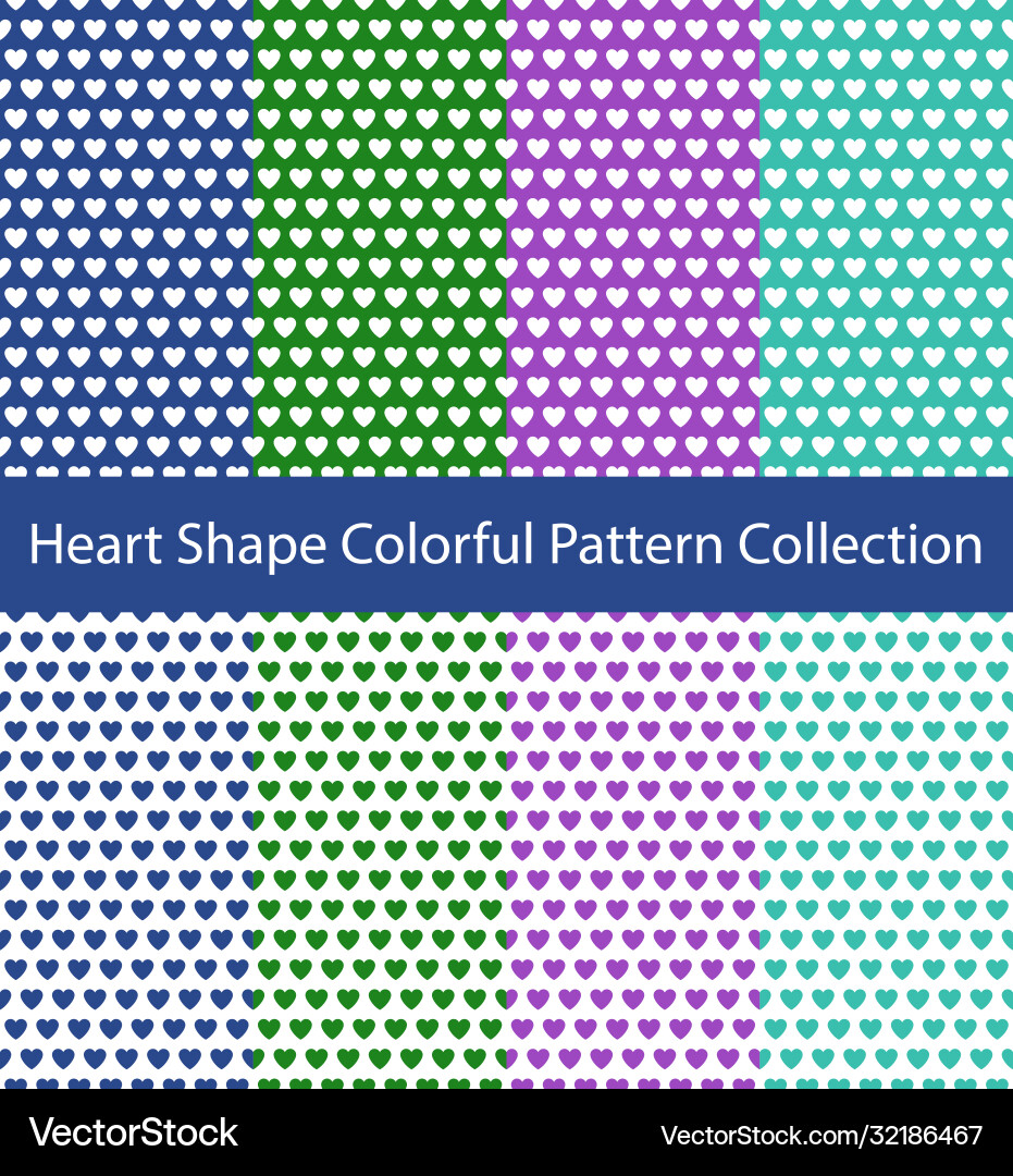 Heart Pattern Collection vector image