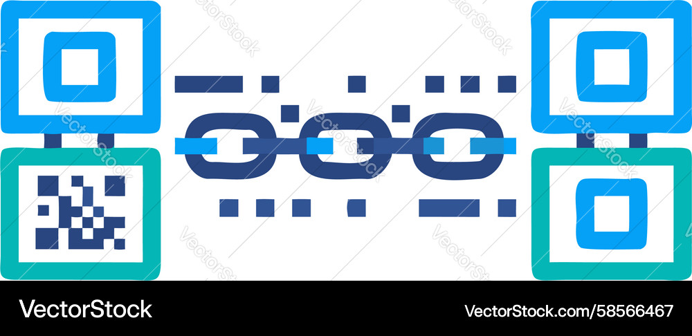 QR Code Network Icon Vector Image