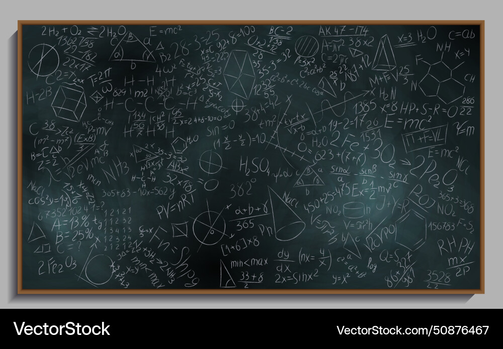 School board with formulas of a set School board with formulas of a set vector image