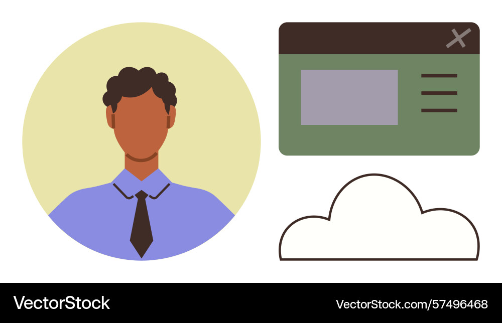 Business professional with cloud computing and web Business professional with cloud computing and web vector image