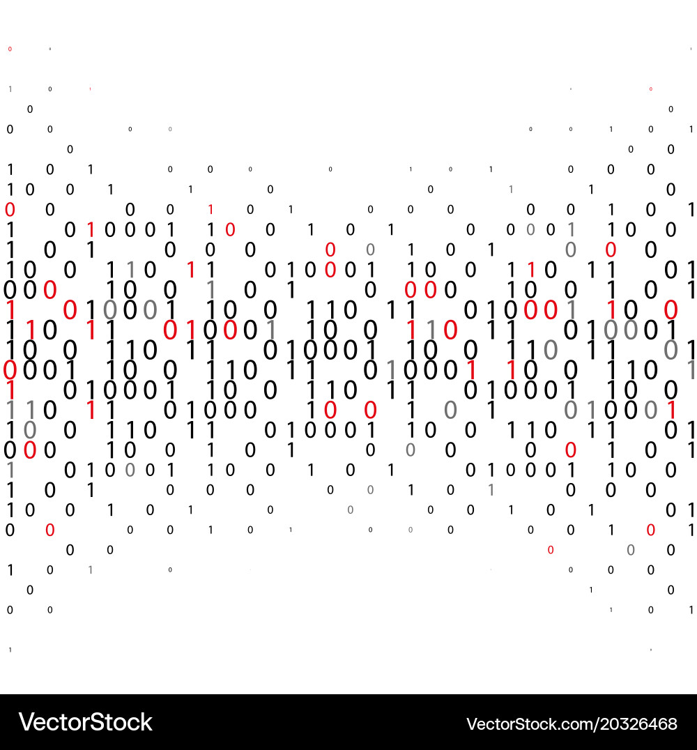Glitch Binary Code Background Vector Image
