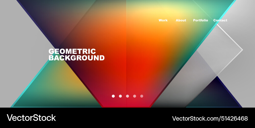 Gradient triangle geometric minimal wallpaper Vector Image