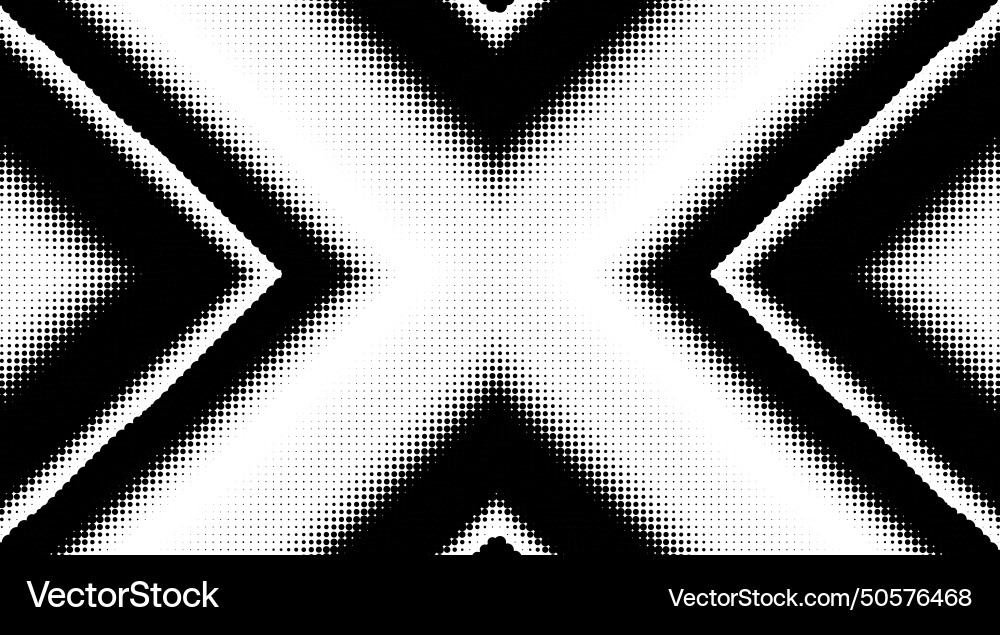 Monochrome gradient halftone dots background vector image