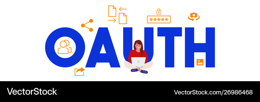 OAuth Authentication Login Password Security vector image