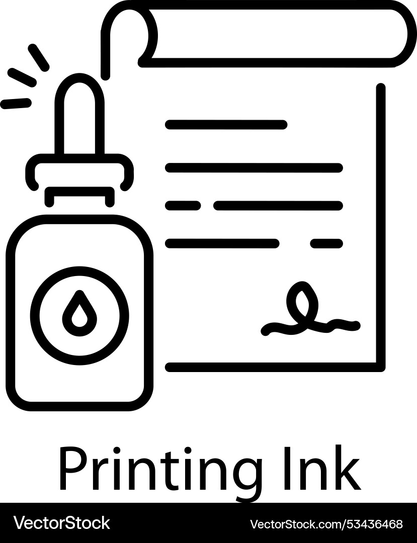 Printing ink Royalty Free Vector Image - VectorStock