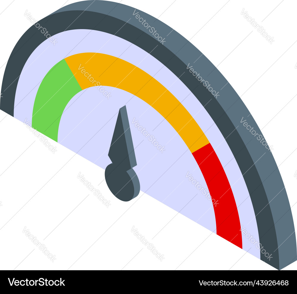 Skill level dashboard icon isometric beginner Skill level dashboard icon isometric beginner Vector Image
