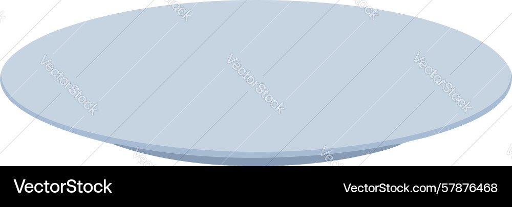 Solid blue empty plate dynamic culinary display Vector Image