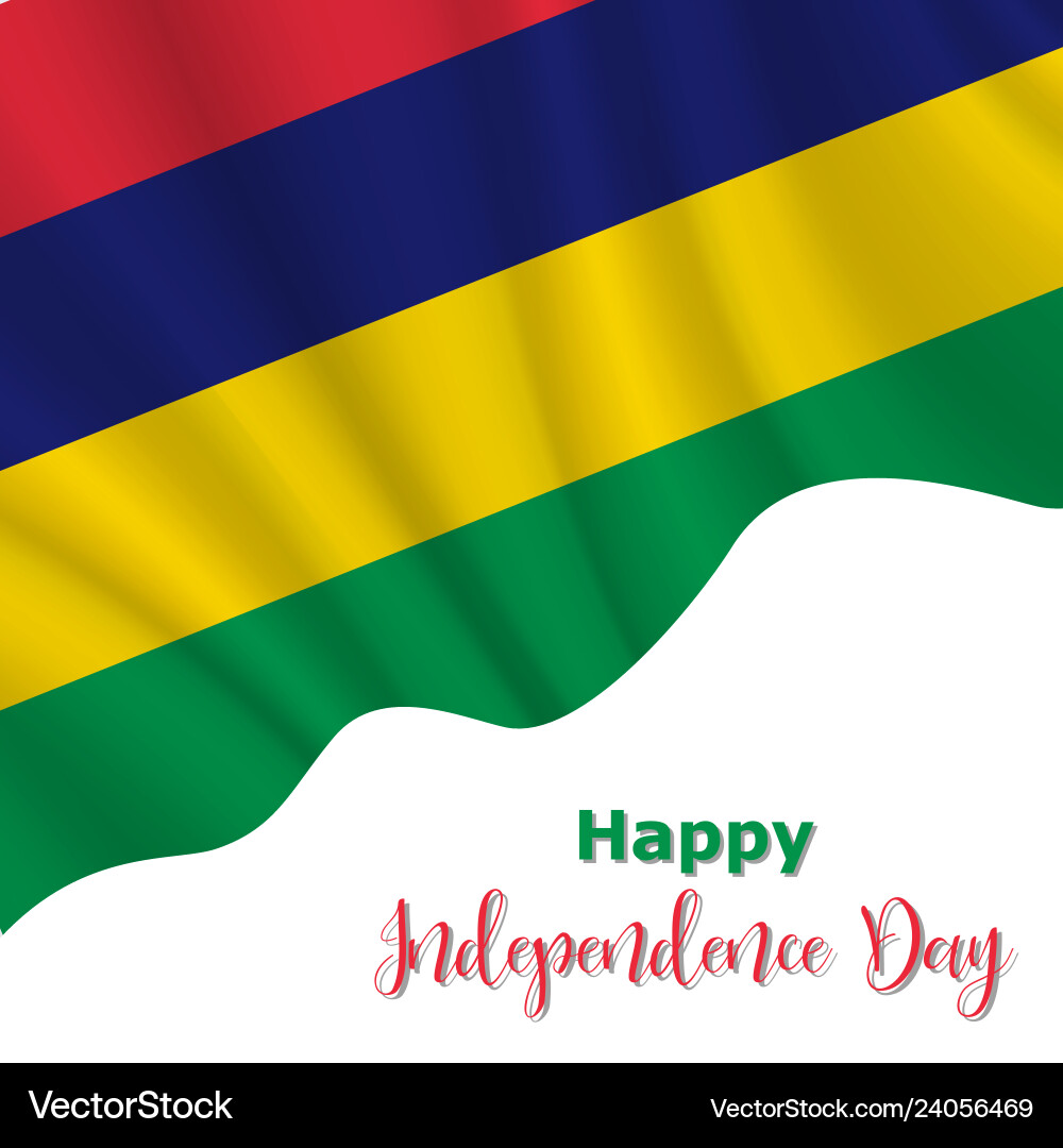 12 march mauritius independence day background 12 march mauritius independence day background vector image