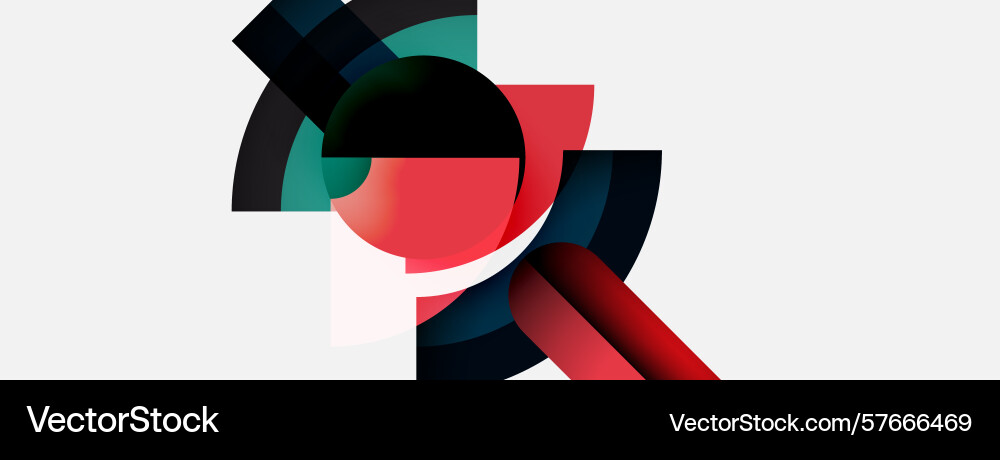 Abstract composition featuring overlapping curved Vector Image