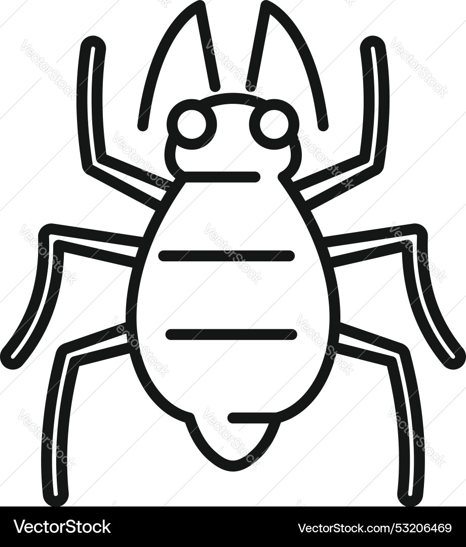 Big bug with six legs crawling icon simple style vector image