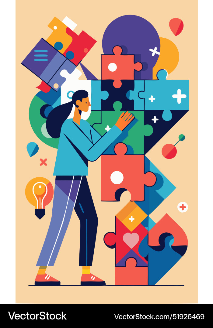 Creative problem-solving Creative problem-solving vector image