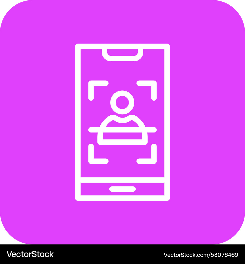Face scan icon design Vector Image