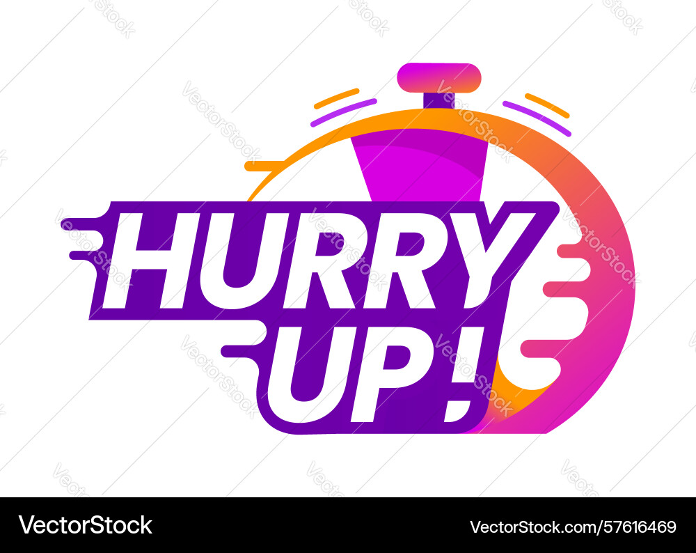 Hurry up icon stopwatch clock last chance offer – Royalty-Free Vector |  VectorStock, image size:1000x794
