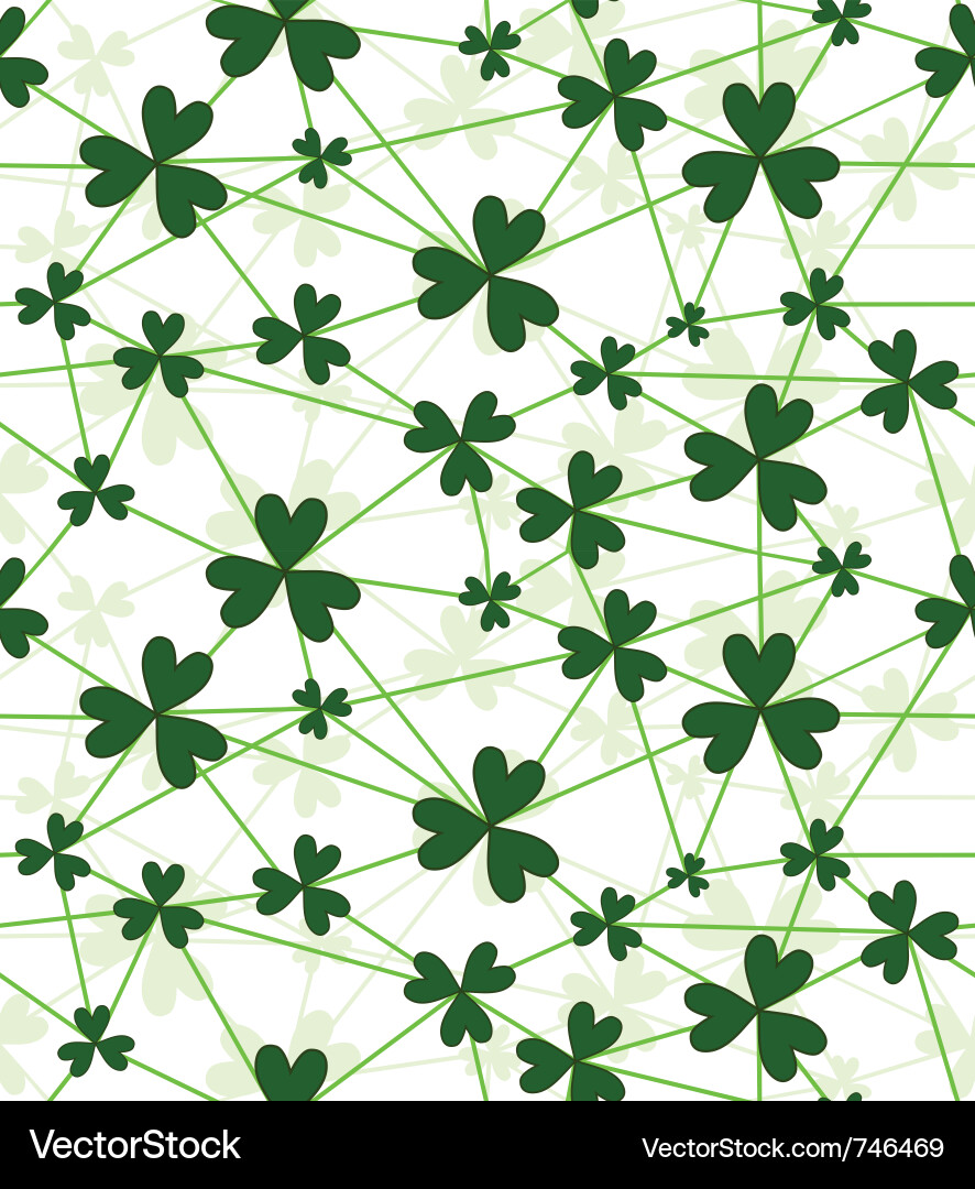 Shamrock Seamless Pattern Vector Image