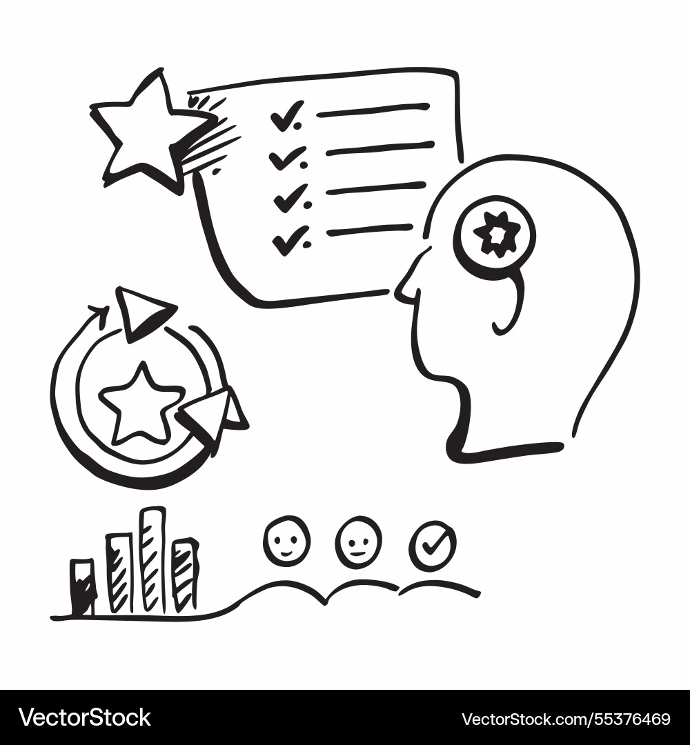 Supervisor with performance evaluation concept Vector Image