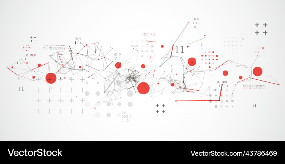 Technology background with plexus effect big data Technology background with plexus effect big data vector image