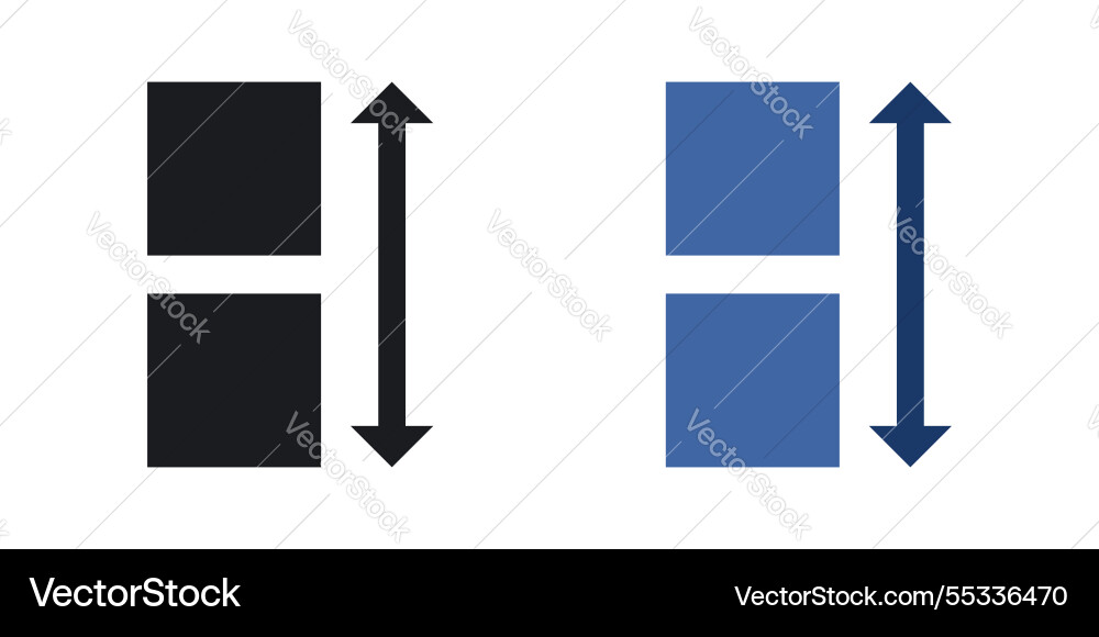 Apps sort icons set black and colored style Vector Image