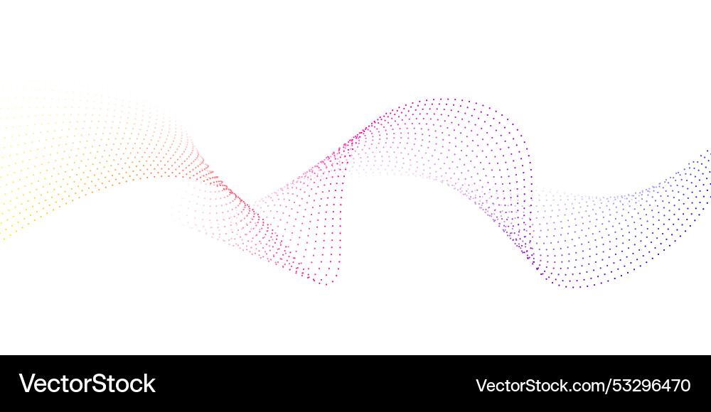 Flowing particles wave pattern colorful Flowing particles wave pattern colorful vector image