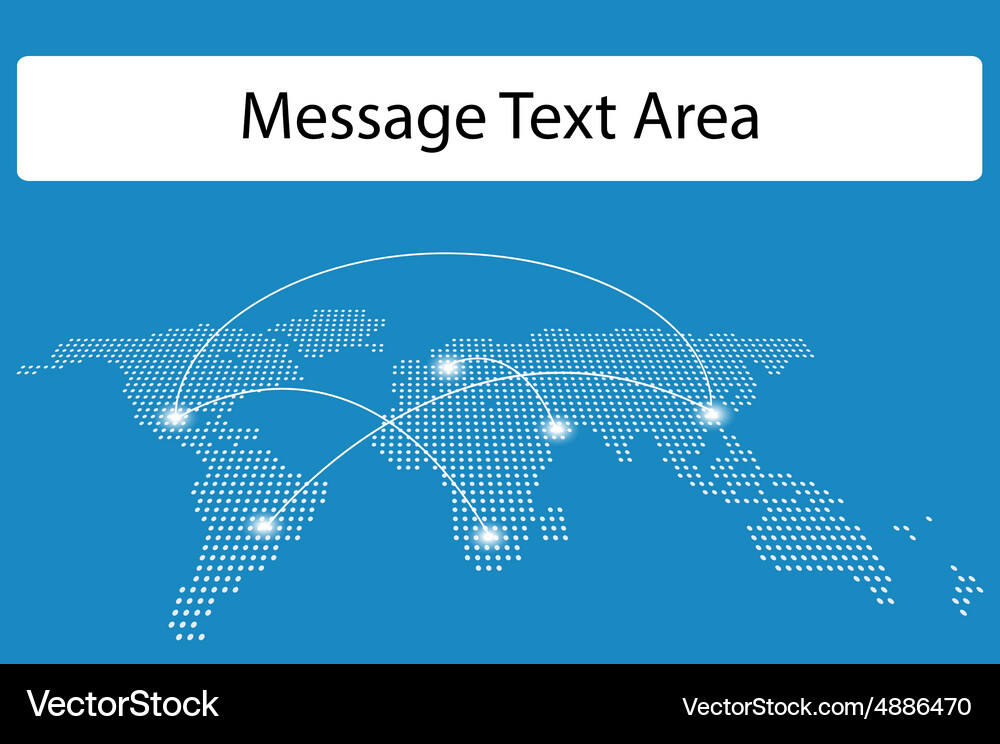 Map of world with dot pattern Vector Image