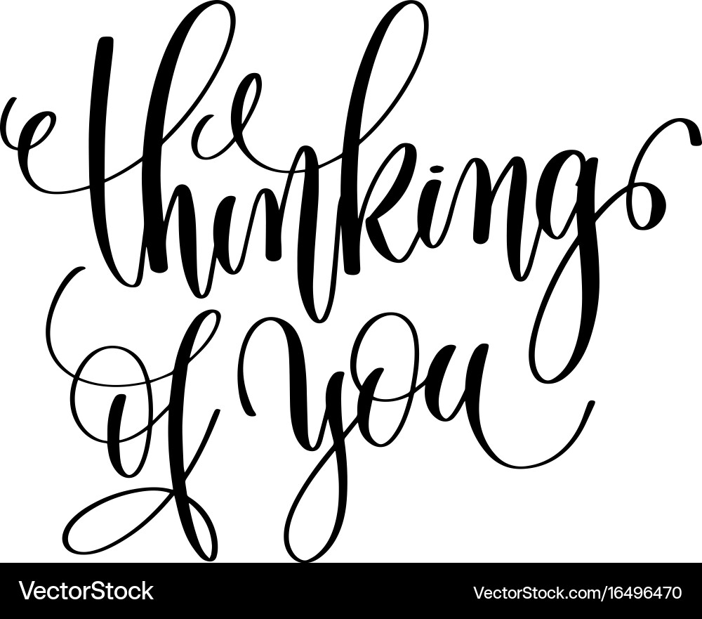 Thinking of You - Elegant Script vector image