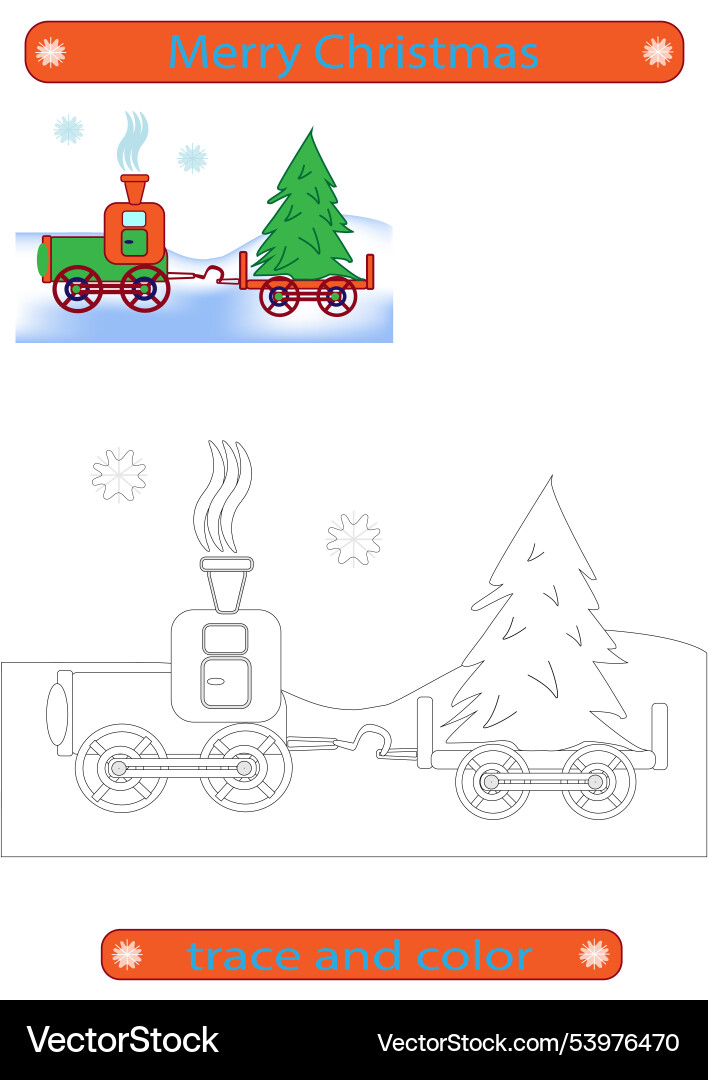 Trace and color tracing lines for children Trace and color tracing lines for children vector image