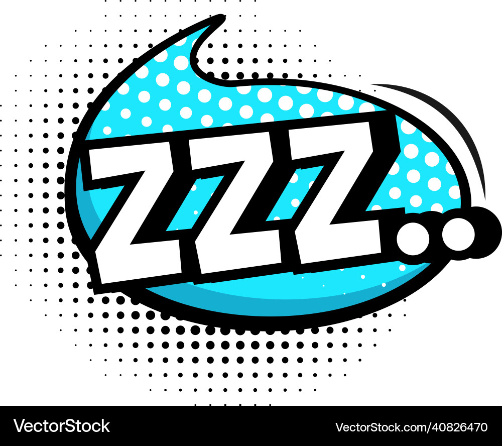 Zzz speech bubble for comics magazine isolated Zzz speech bubble for comics magazine isolated vector image