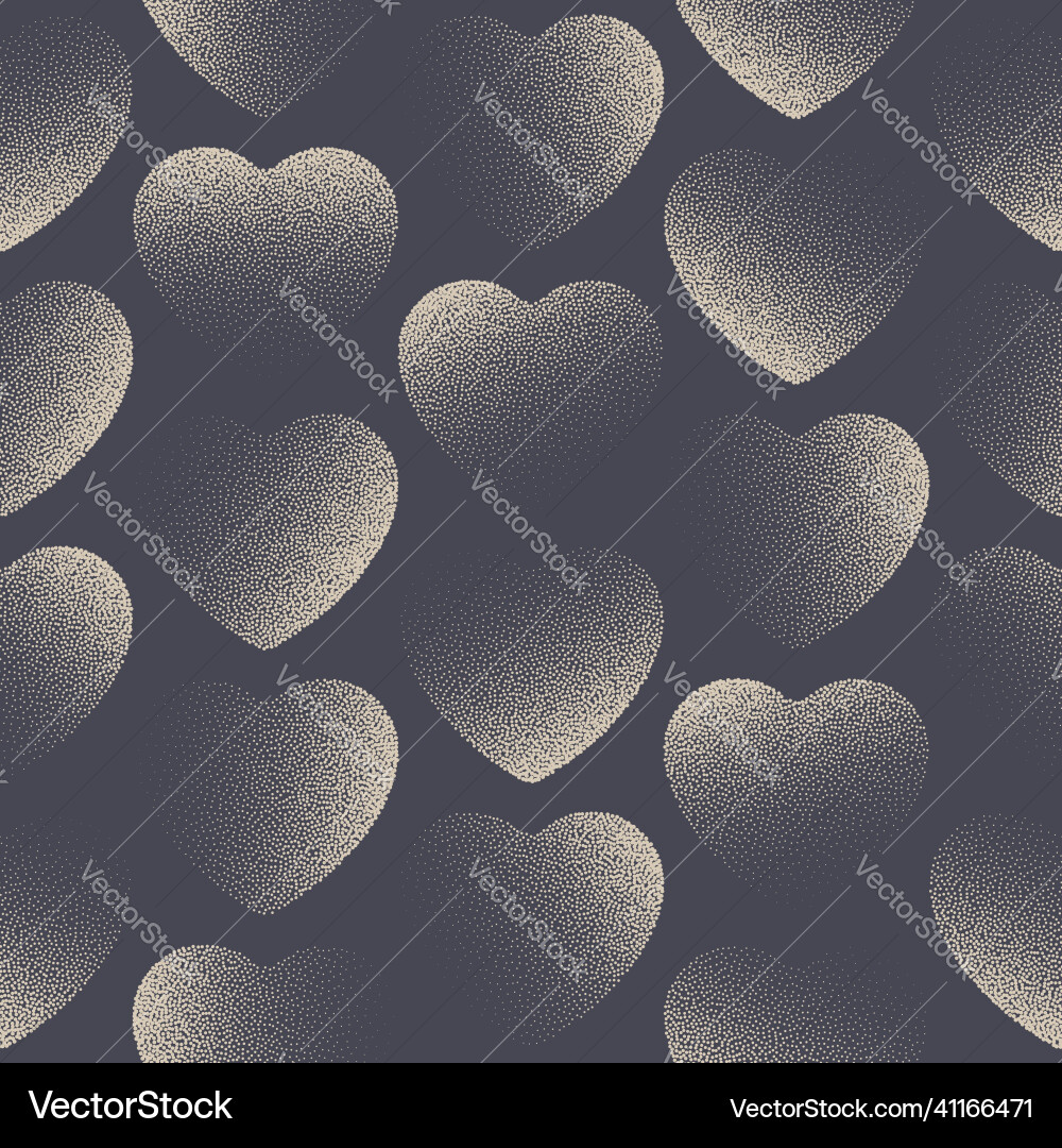Aesthetic valentines day background dotted heart Vector Image