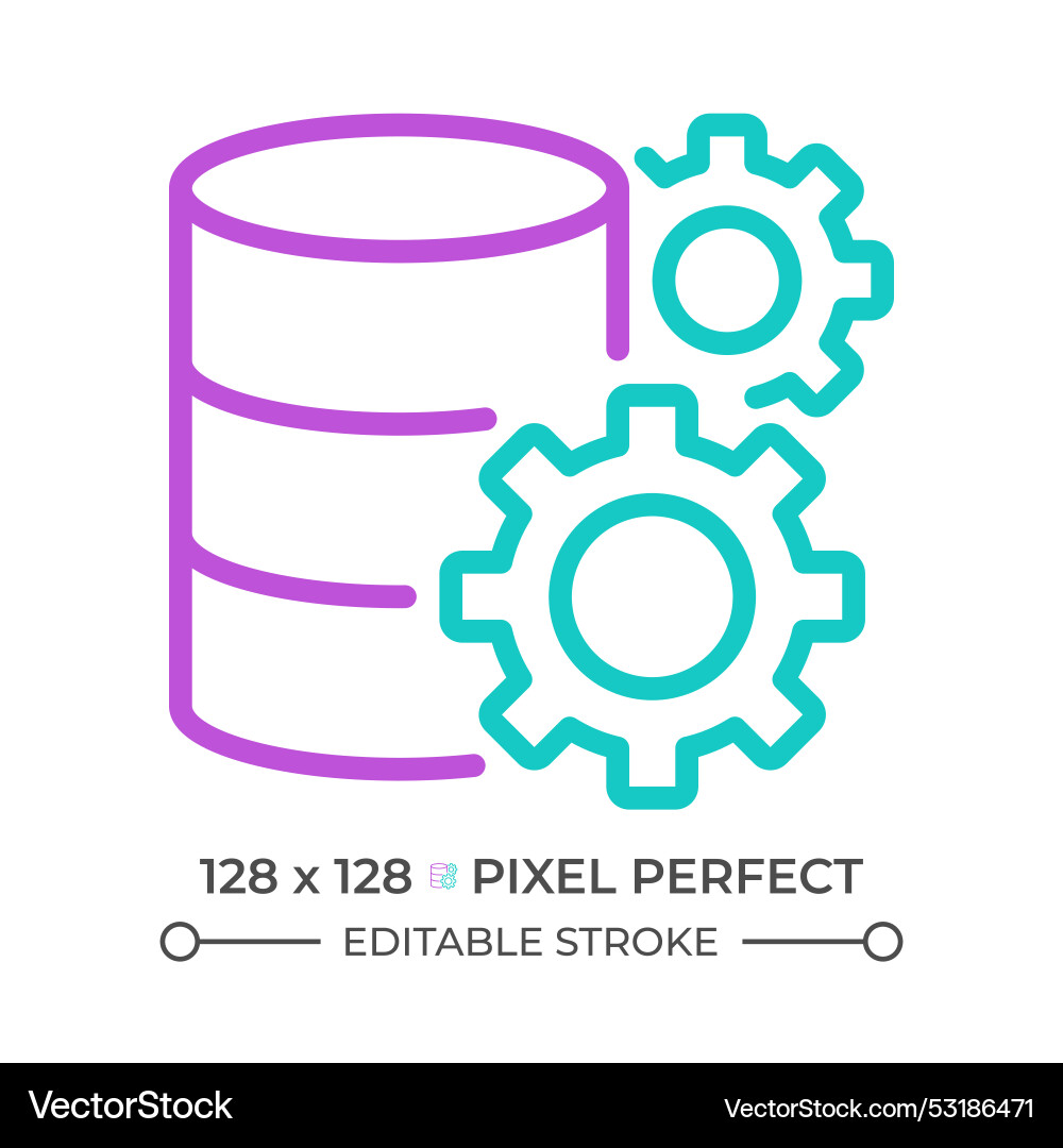 Data settings two color line icon Data settings two color line icon vector image