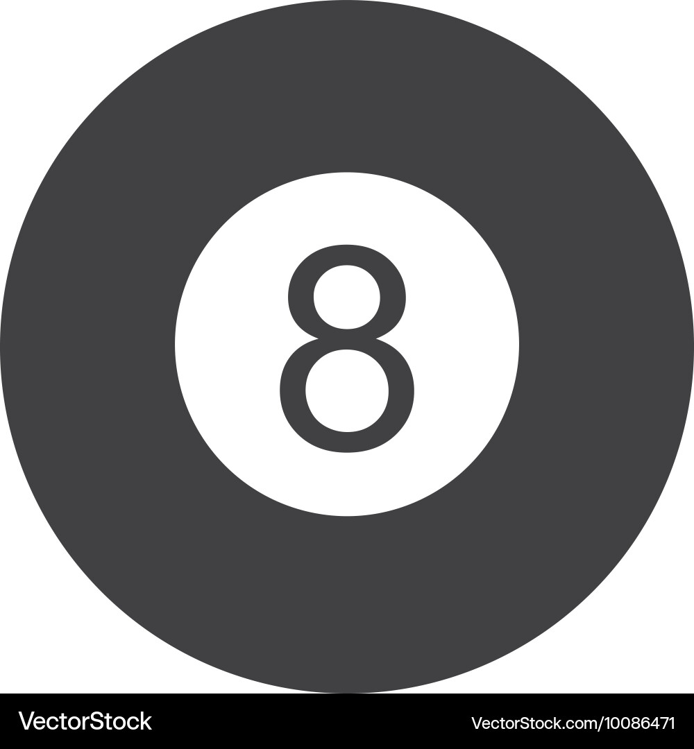 Eight Ball Billiard Icon Royalty Free Vector Image