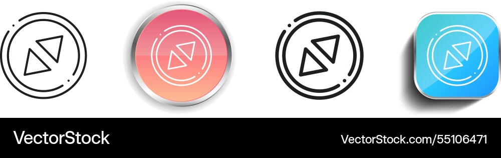 Increase icon thin linear regular and button vector image