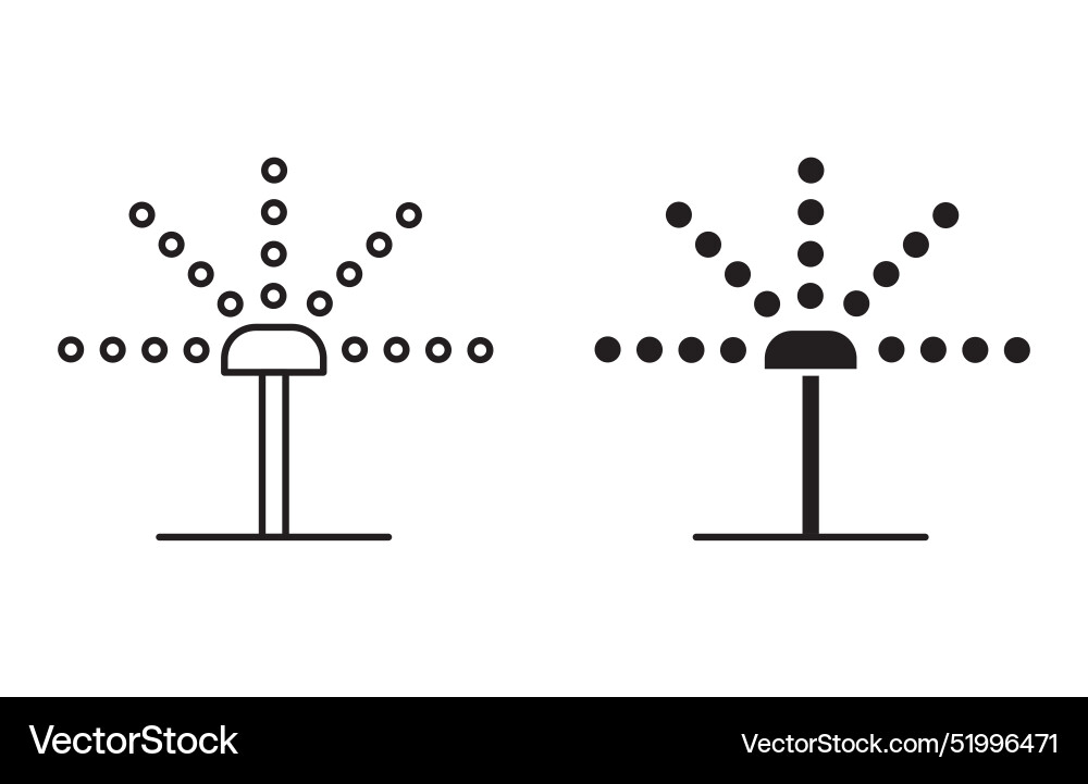 Irrigation linear thin line icon graphics Vector Image
