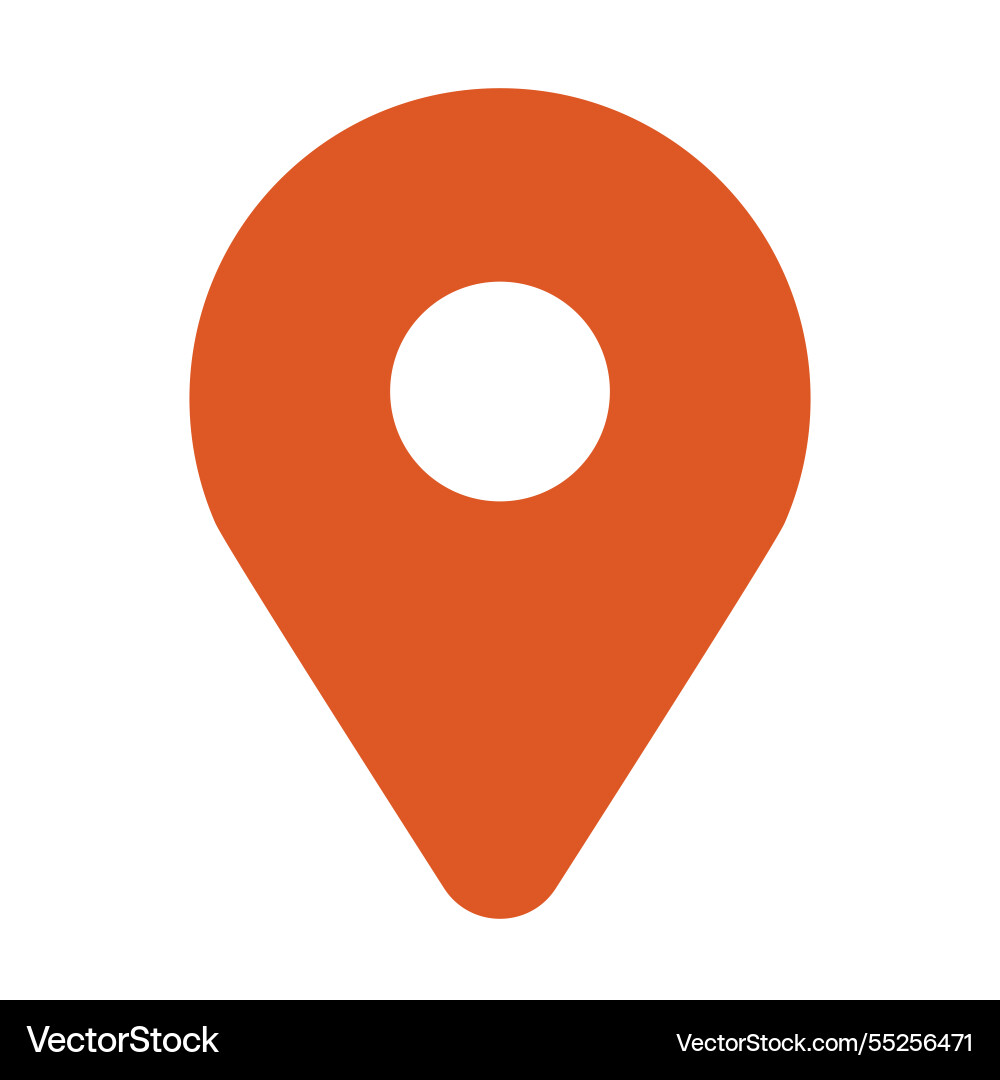 Map pointer icon red location pin symbol Map pointer icon red location pin symbol vector image