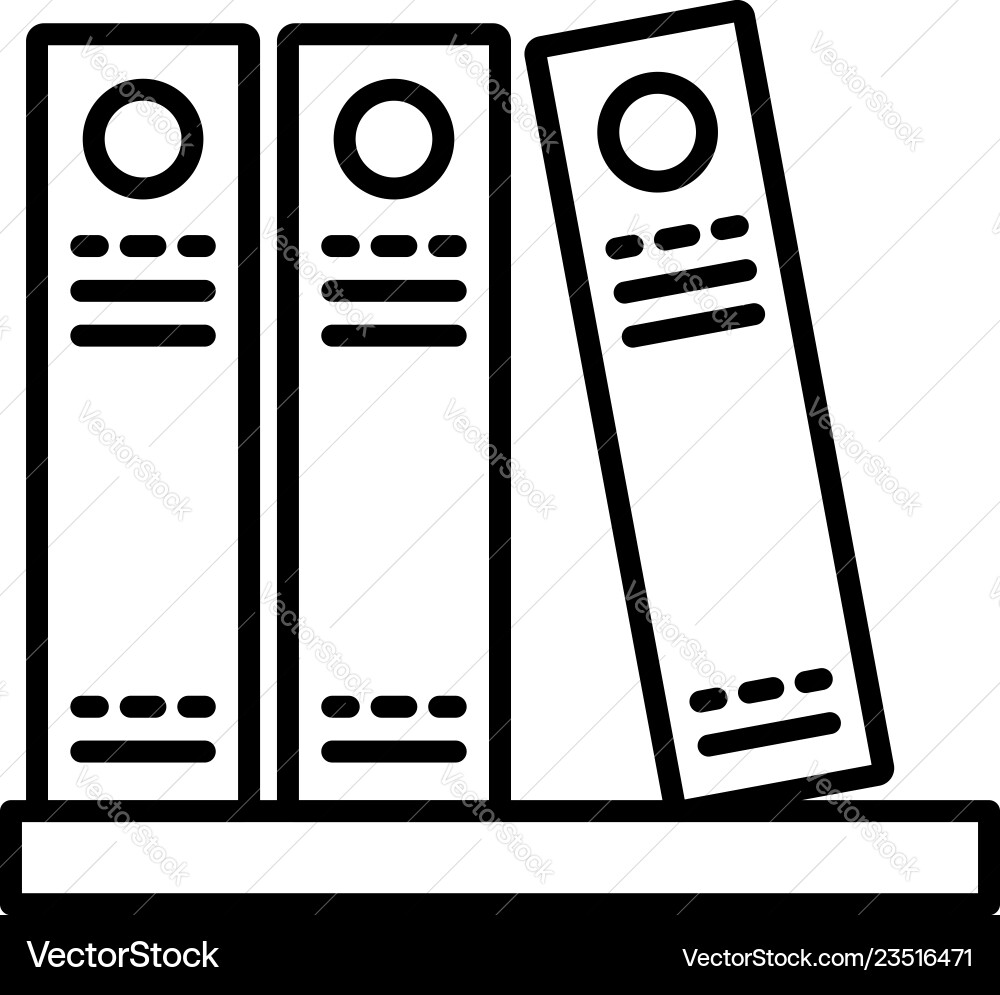 Office Folder Stack Icon vector image