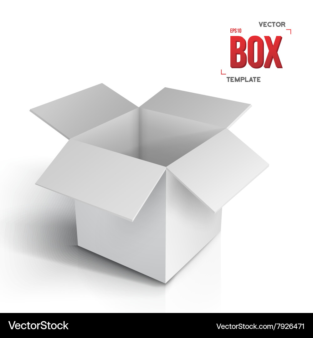 Realistic open box eps10 paper Vector Image